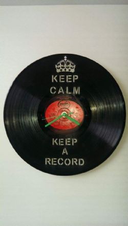 Keep Calm Vinyl Record Clock