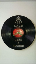 Keep Calm Vinyl Record Clock