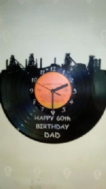 Happy Birthday Vinyl Record Clock