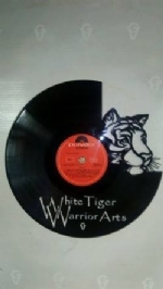 White Tigers Warrior Arts Vinyl Record Clock
