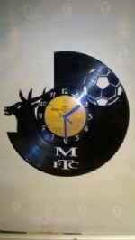 Mansfield Town Football Club Vinyl Record Clock