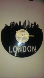 London Skyline Vinyl Record Clock