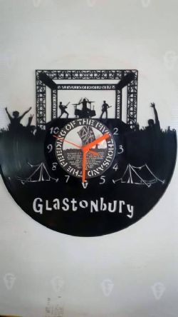 Glastonbury Vinyl Record Clock