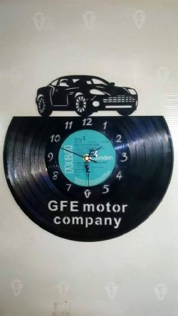 GFE Motor Company Vinyl Record Clock