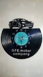 GFE Motor Company Vinyl Record Clock
