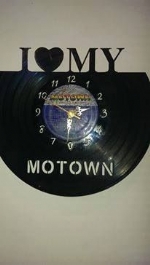 I Love My Motown Vinyl Record Clock