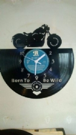 Harley Davidson Born to be Wild Vinyl Record Clock