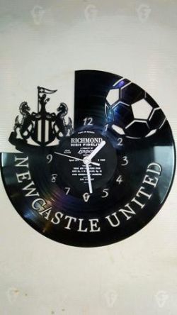 Newcastle United FC Vinyl Record Clock