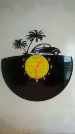 VW Beach Themed Vinyl Record Clock
