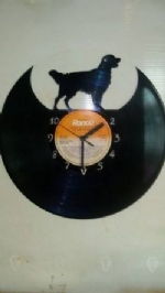 Golden Retriever Vinyl Record Clock