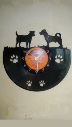 Jack Russell Terriers Themed Vinyl Record Clock
