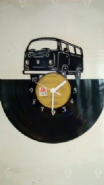 VW EarlyBay Vinyl Record Clock