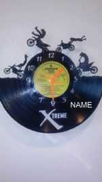 Crosser Bikes 4 Personalised Vinyl Record Clock