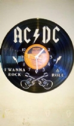 Acdc Guitars Themed Vinyl Record Clock