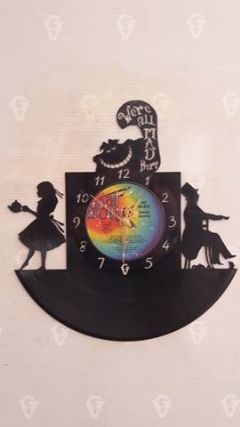 Alice in Wonderland Vinyl Record Clock