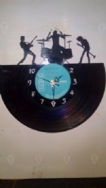 Rock Band Vinyl Record Clock