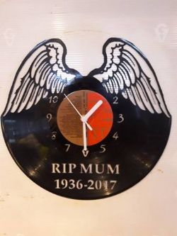 Angel Wings Personalised Themed Vinyl Record Clock