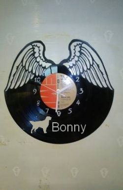 Dog/pet Wings Rip Vinyl Record Clock