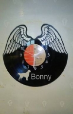 Dog/pet Wings Rip Vinyl Record Clock