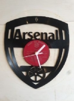 Arsenal F.C Badge Themed Vinyl Record Clock