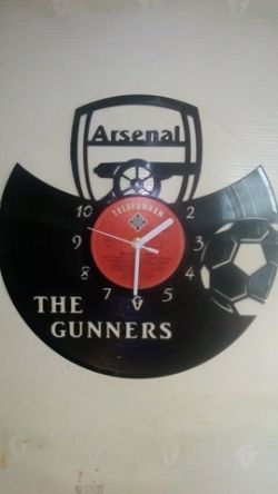 Arsenal FC football Themed Vinyl Record Clock