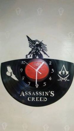 Assassins Creed Black Flag Vinyl Record Clock