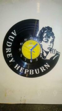 Audrey Hepburn Vinyl Record Clock