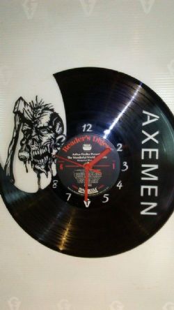 Axeman Vinyl Record Clock