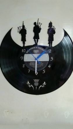 Bagpipers Vinyl Record Clock