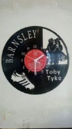 Barnsley FC Toby Football Badge Themed Vinyl Record Clock