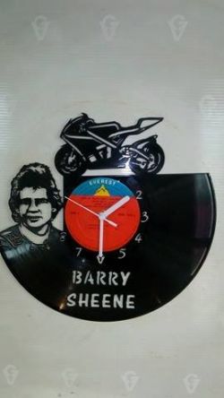 Barry Sheene Vinyl Record Clock