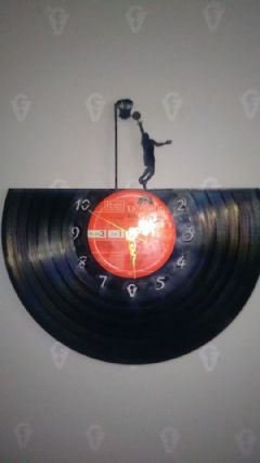 Basket Ball Vinyl Record Clock