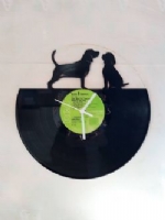 Beagle x2 Themed Vinyl Record Clock