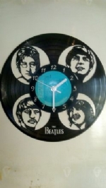 The Beatles Portraits Vinyl Record Clock