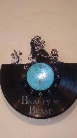 Beauty And The Beast Vinyl Record Clock