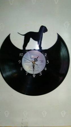 Bedlington Terrier Vinyl Record Clock