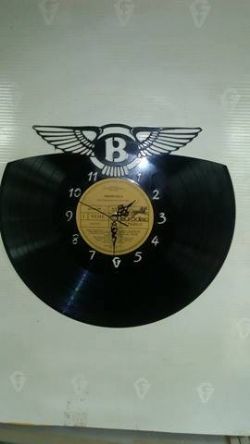 Bentley Logo Vinyl Record Clock