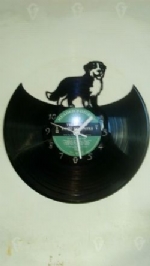 Bernese Mountain Dog Vinyl Record Clock