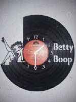 Betty Boop Themed Vinyl Record Clock