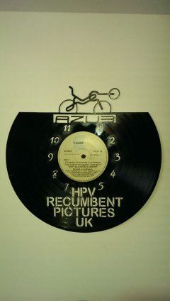 Bike Themed Vinyl Record Clock