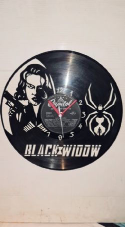 Black Widow Themed Record Clock