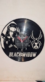 Black Widow Themed Record Clock