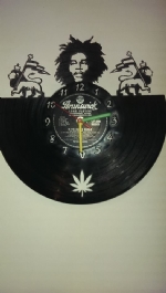 Bob Marley lions Vinyl Record Clock