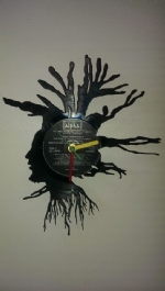 Bob Marley Silhouette Vinyl Record Clock