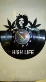 Bob Marley High Life Vinyl Record Clock