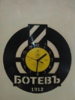 botev fc badge Vinyl Record Clock