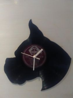 Boxer dog Head 2 Themed Vinyl Record Clock