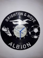 Brighton and Hove Football fc Vinyl Record Clock