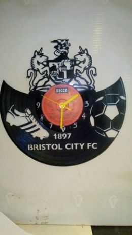Bristol City Fc Vinyl Record Clock