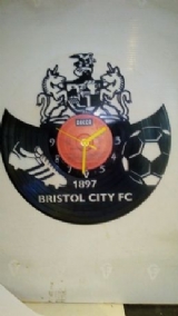 Bristol City Fc Vinyl Record Clock